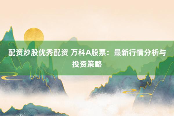 配资炒股优秀配资 万科A股票：最新行情分析与投资策略