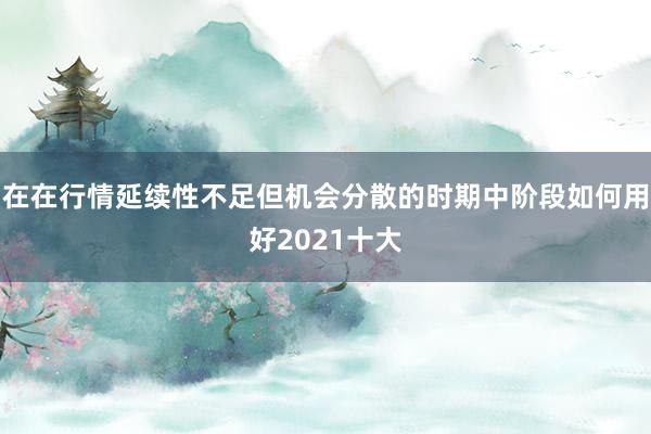 在在行情延续性不足但机会分散的时期中阶段如何用好2021十大