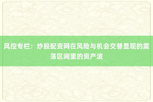 风控专栏：炒股配资网在风险与机会交替显现的震荡区间里的资产波