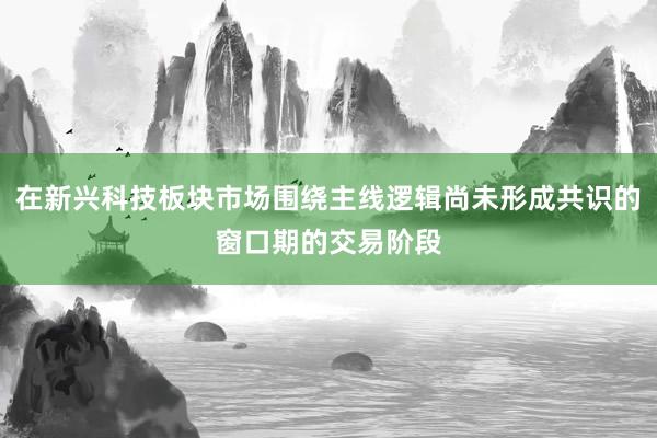 在新兴科技板块市场围绕主线逻辑尚未形成共识的窗口期的交易阶段